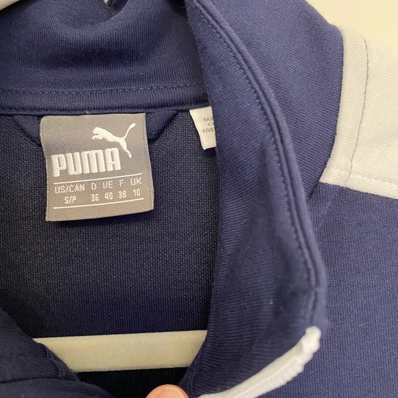 Women’s NWT Puma navy blue and white jacket size Small - Picture 3 of 5